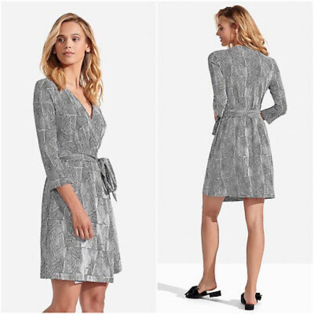 Persifor Gray Wrap Dress - Small